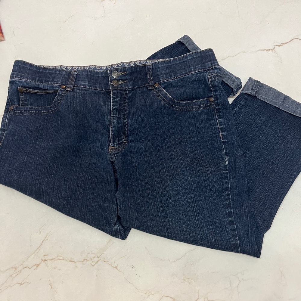 Bandolino Dark Blue Straight Leg Jeans